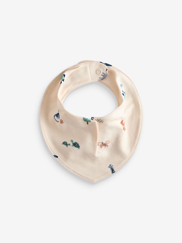Blauwgroen - 5 Pack Dribble Baby 100% Cotton Bibs - Image 3 of 7