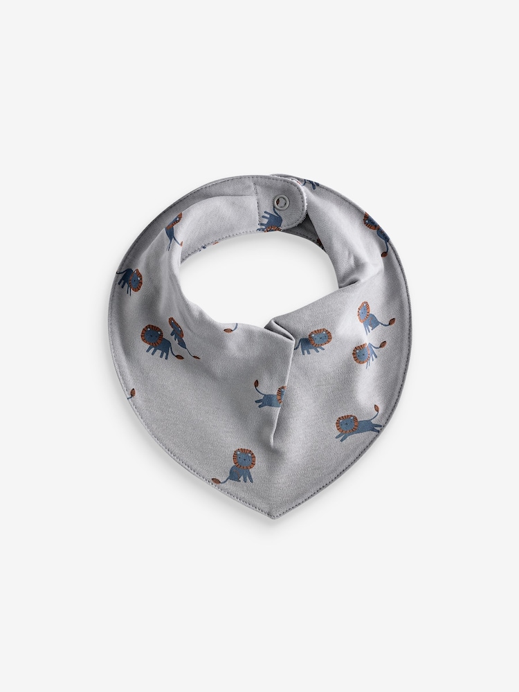 Blauwgroen - 5 Pack Dribble Baby 100% Cotton Bibs - Image 5 of 7