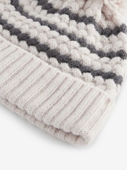 Ecru White Baby Knitted Pom Hat (0mths-2yrs) - Image 2 of 3