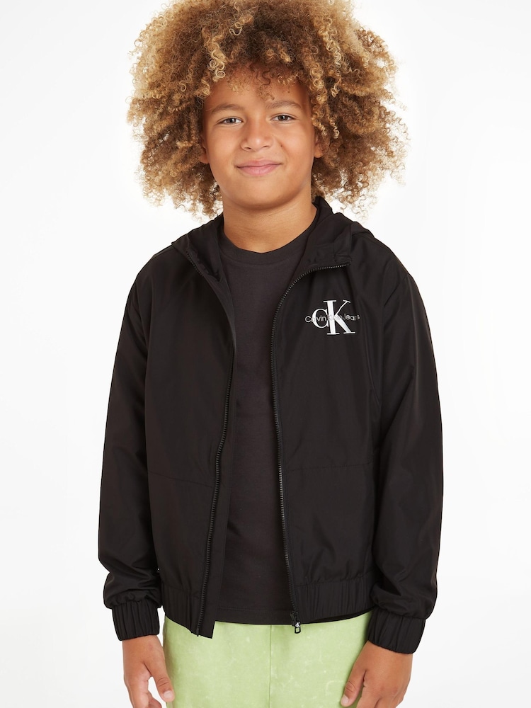 Calvin Klein Black Logo Zip Through Jacket - Image 1 of 6