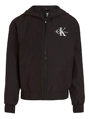 Calvin Klein Black Logo Zip Through Jacket - Image 4 of 6