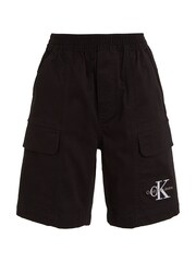 Negru - Pantaloni scurți cargo cu logo Calvin Klein - Imaginea 4 din 6
