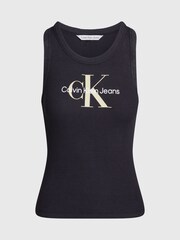 Calvin Klein Black Cropped 90s Vest - Image 4 of 6