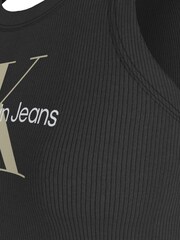 Calvin Klein Black Cropped 90s Vest - Image 6 of 6