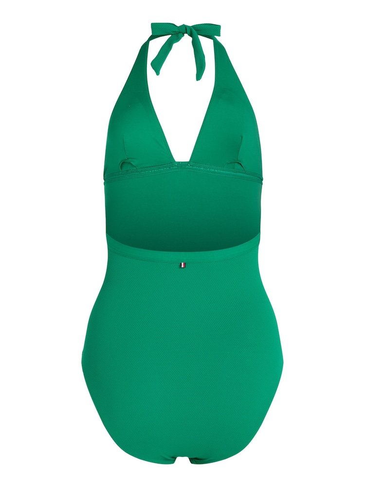 Tommy Hilfiger Green Halter One Piece Swimsuit - Image 4 of 4