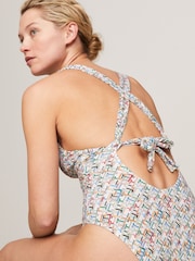 Tommy Hilfiger Cream Plunge One Piece Swimsuit - Image 2 of 6