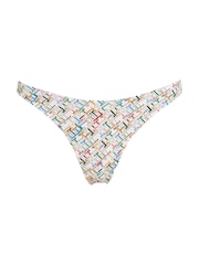 Tommy Hilfiger Light Cream Logo Print Fixed Triangle Bikini - Image 4 of 6