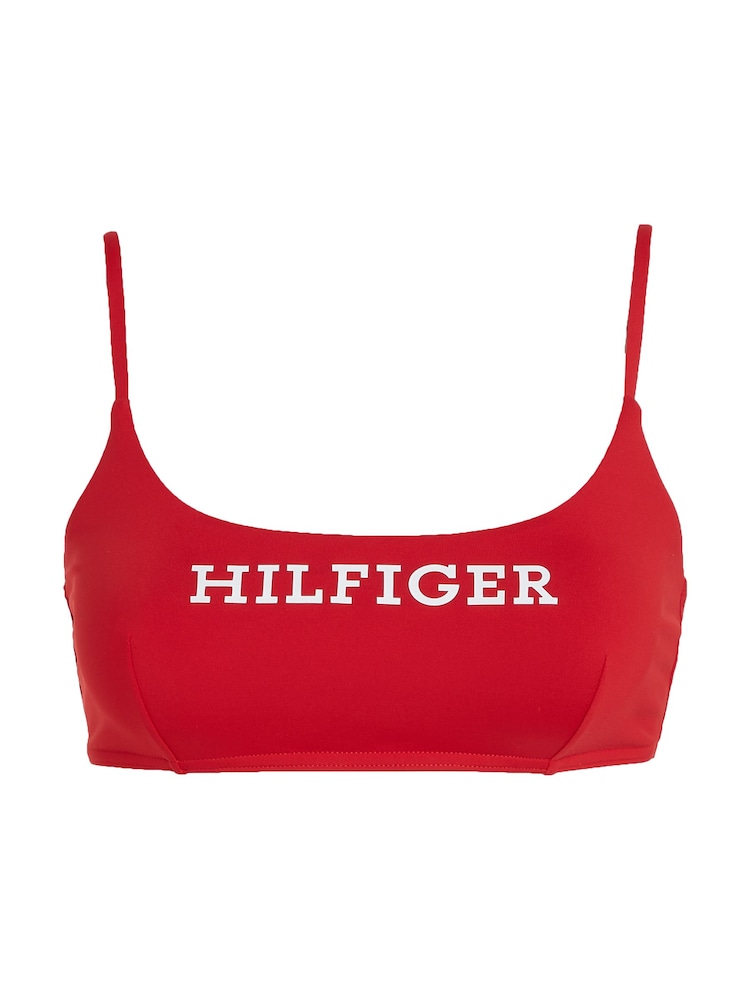 Tommy Hilfiger Red Logo Swim Ralette Bikini Top - Image 4 of 4