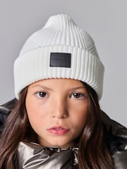 smALLSAINTS Cream Farren Beanie and Gloves Set - Image 2 of 8