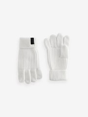 smALLSAINTS Cream Farren Beanie and Gloves Set - Image 5 of 8