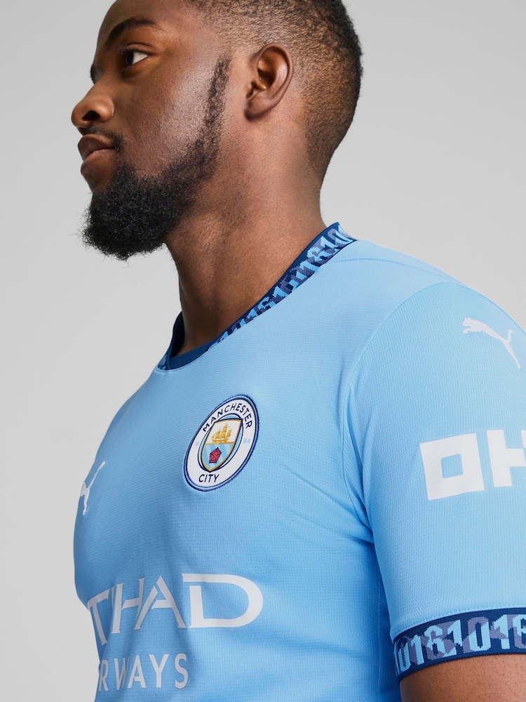 Puma Light Blue Mens Manchester City Home 24/25 Football Shirt - Image 5 of 8