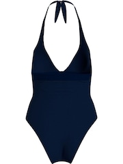 Tommy Hilfiger Blue Halter One Piece Swimsuit - Image 1 of 5