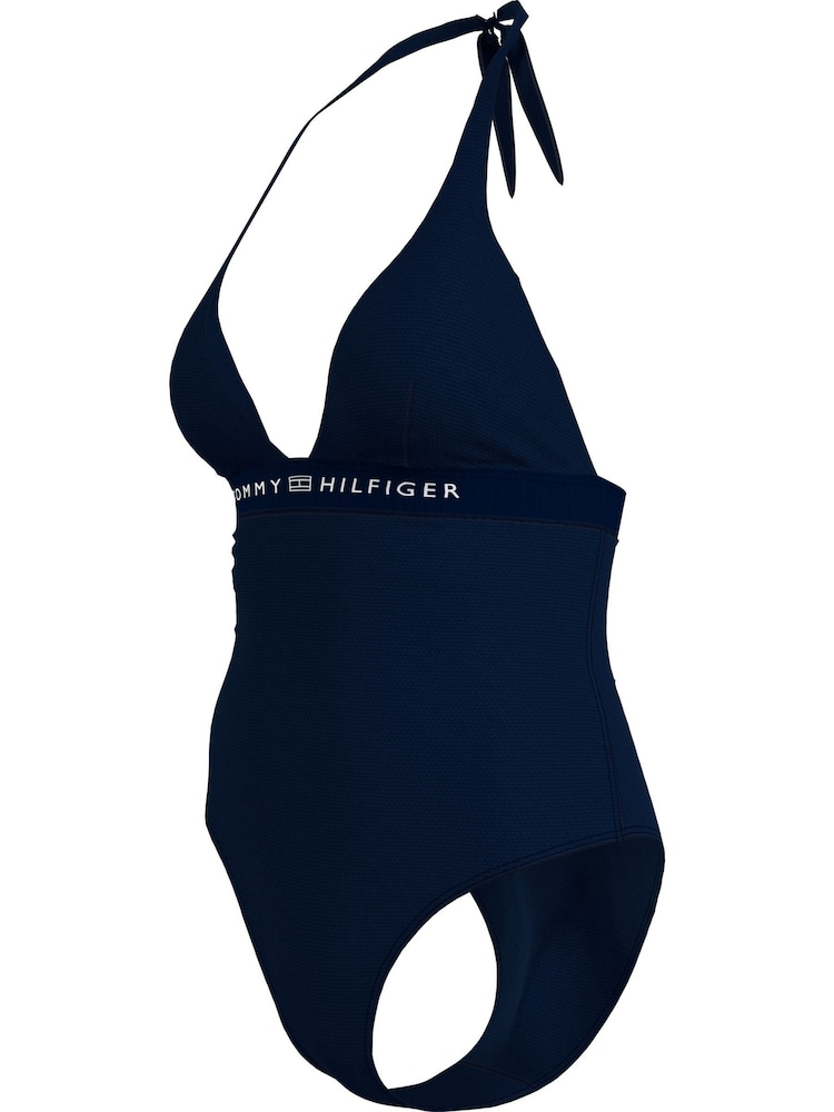 Tommy Hilfiger Blue Halter One Piece Swimsuit - Image 2 of 5