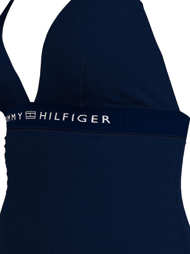 Tommy Hilfiger Blue Halter One Piece Swimsuit - Image 5 of 5