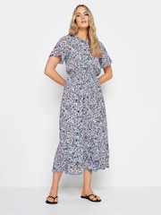 Long Tall Sally Blue Woven T-Shirt Dress - Image 1 of 4