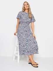 Long Tall Sally Blue Woven T-Shirt Dress - Image 3 of 4