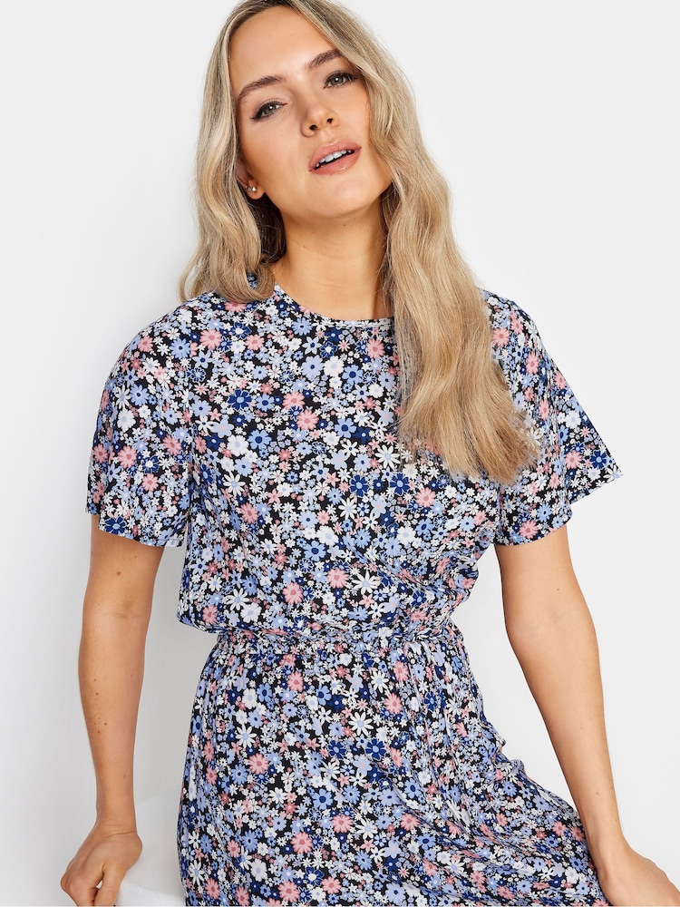 Long Tall Sally Blue Woven T-Shirt Dress - Image 4 of 4