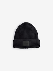smALLSAINTS Black Nevada Ribbed Beanie and Gloves Set - Image 4 of 7
