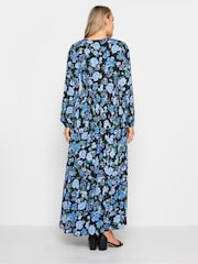 Long Tall Sally Blue Floral Print Tiered Maxi Dress - Image 3 of 4