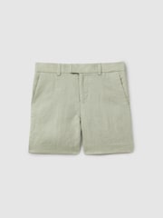 Reiss Apple Kin Linen Suit Shorts - Image 1 of 4