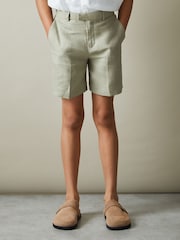 Reiss Apple Kin Linen Suit Shorts - Image 3 of 4