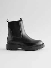 smALLSAINTS Black Harlee Chunky Leather Boots - Image 1 of 4