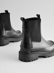 smALLSAINTS Black Harlee Chunky Leather Boots - Image 2 of 4