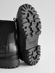 smALLSAINTS Black Harlee Chunky Leather Boots - Image 4 of 4