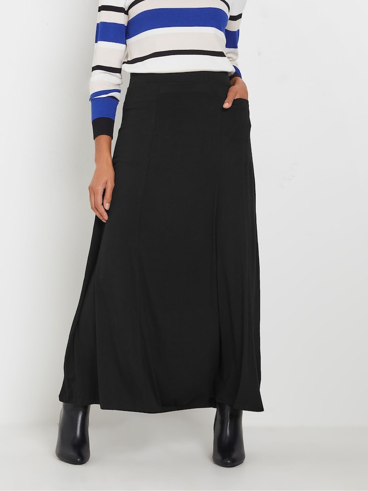 M&Co Black Pocket Maxi Skirt - Image 1 of 4