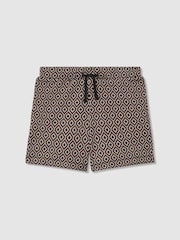 Reiss Tobacco Multi Karoo 13-14 yrs Drawstring Aztec Shorts - Image 1 of 4