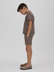 Reiss Tobacco Multi Karoo 13-14 yrs Drawstring Aztec Shorts - Image 2 of 4