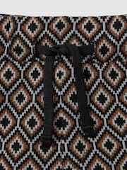 Reiss Tobacco Multi Karoo 13-14 yrs Drawstring Aztec Shorts - Image 4 of 4