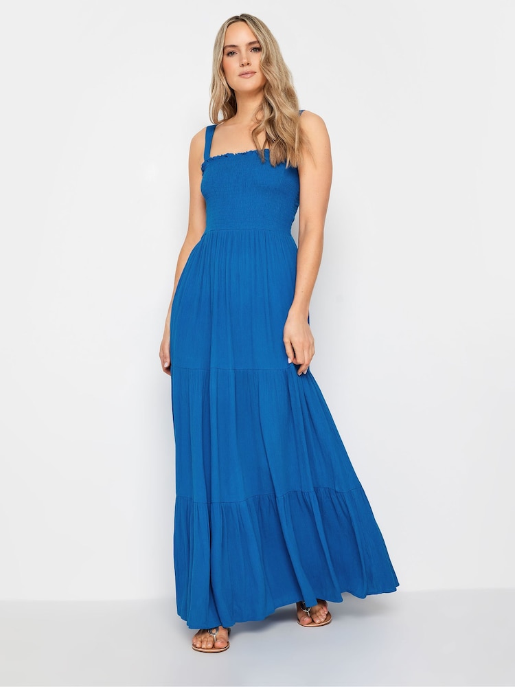Long Tall Sally Blue Crinkle Tiered Dress - Image 2 of 5