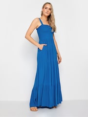 Long Tall Sally Blue Crinkle Tiered Dress - Image 3 of 5
