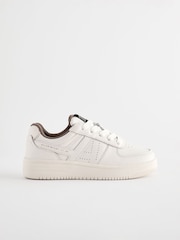 smALLSAINTS Vix Low Top Round Toe Leather Trainers - Image 2 of 6
