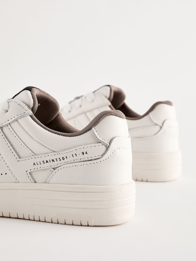smALLSAINTS Vix Low Top Round Toe Leather Trainers - Image 3 of 6