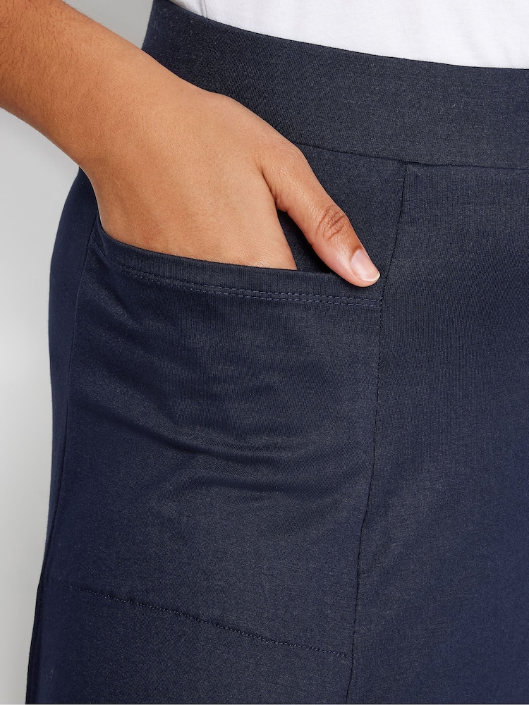 M&Co Blue Petite Pocket Maxi Skirt - Image 4 of 4