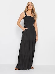 Schwarz - Long Tall Sally Stufenkleid in Crinkle-Design - Bild 2 von 5