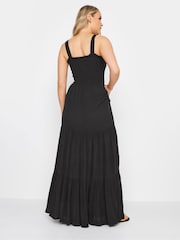 Schwarz - Long Tall Sally Stufenkleid in Crinkle-Design - Bild 4 von 5