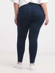 Simply Be Dark Blue High Waist Super Stretch Skinny Jeans - Image 2 of 4