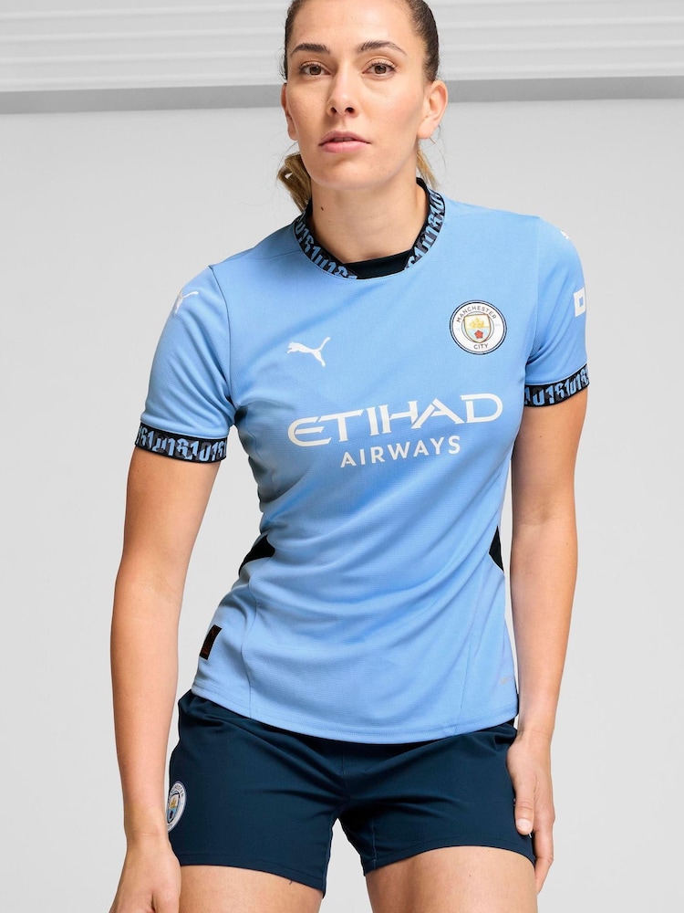 Puma Light Blue Womens  Manchester City Home 24/25 Football Shirt - Image 1 of 8