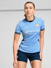 Puma Light Blue Womens  Manchester City Home 24/25 Football Shirt - Image 8 of 8