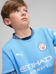 Puma Light Blue Kids  Manchester City Home 24/25 Football Shirt - Image 2 of 5