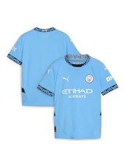 Puma Light Blue Kids  Manchester City Home 24/25 Football Shirt - Image 3 of 5