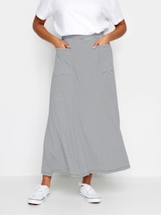 M&Co Mid Blue Petite Pocket Maxi Skirt - Image 1 of 4