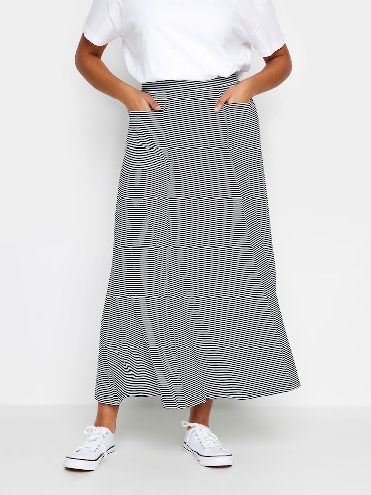 M&Co Mid Blue Petite Pocket Maxi Skirt - Image 1 of 4
