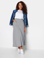 M&Co Mid Blue Petite Pocket Maxi Skirt - Image 2 of 4