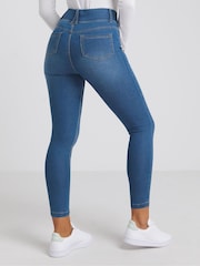 Simply Be Blue Skinny Pull-On Jeggings - Image 2 of 4