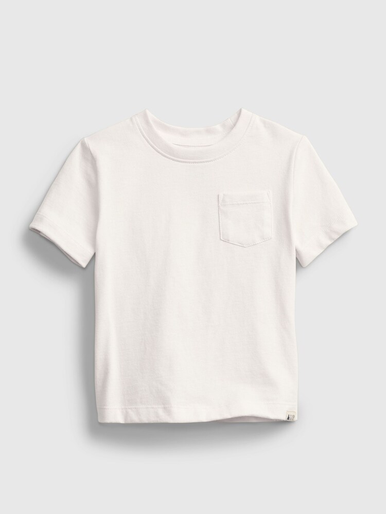 Gap White Pocket Short Sleeve Crew Neck T-Shirt (6mths-5yrs) - Image 1 of 1