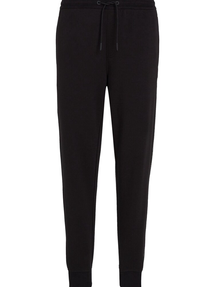 Calvin Klein Black 100% Cotton Logo Repeat Joggers - Image 1 of 3